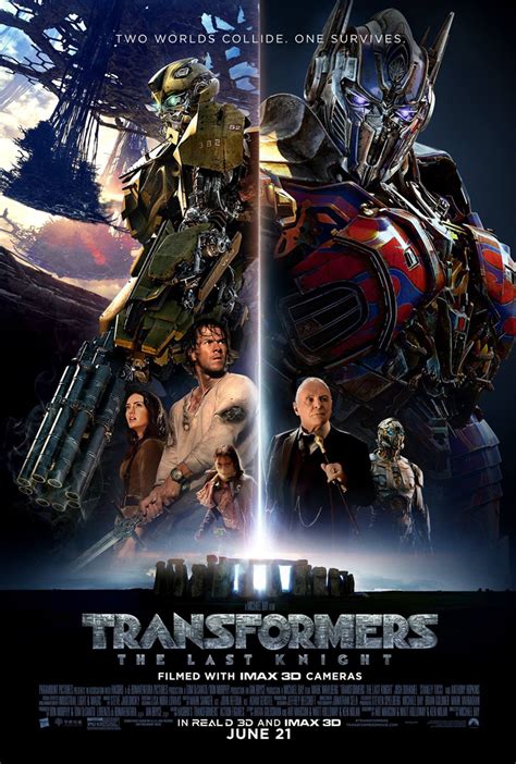 Transformers The Last Knight Movie Poster 2 Sided Original Final 27x40