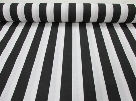 Black And White Striped Fabric Sofia Stripes Curtain
