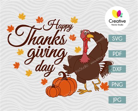 Thanksgiving Turkey Svg Creative Vector Studio