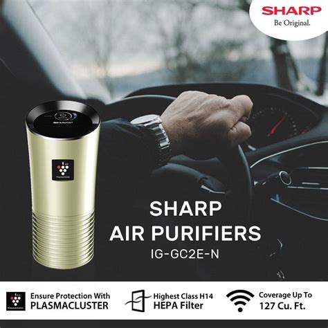 Sharp air purifier and air sterilizer. Sharp #AirPurifier IG-GC2E-N (Gold colour) for Cars, Vans ...