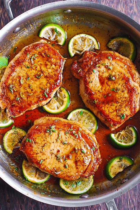 If you're using a thin pork chop as i did, it. Pan Fried Pork Chops with Honey Lime Glaze - Julia's Album