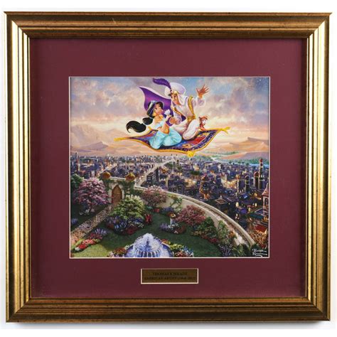 Thomas Kinkade Aladdin Custom Framed Print Pristine Auction