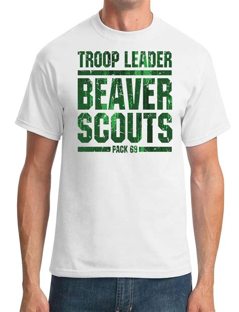 Troop Leader Beaver Scout 69 Funny Mens T Shirt Ebay
