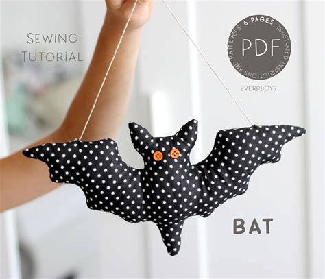 Pdf Bat Sewing Pattern And Tutorial Stuffed Animal Sewing Diy Etsy