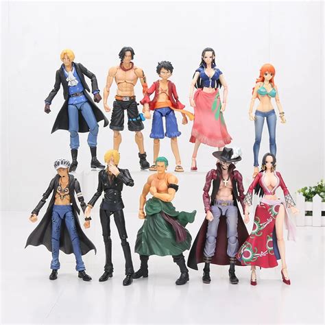 variable action heroes one piece luffy ace zoro sanji sabo law nami mihawk pvc action figure