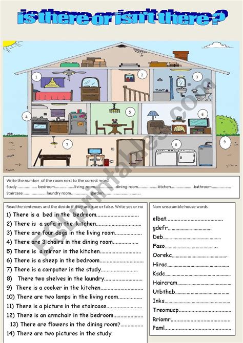 Is There Or Isnt There Esl Worksheet By Primpi