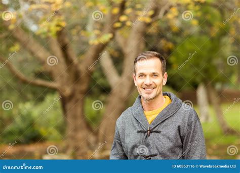 Young Handsome Man Posing In Park Stock Photo Image Of Botanical