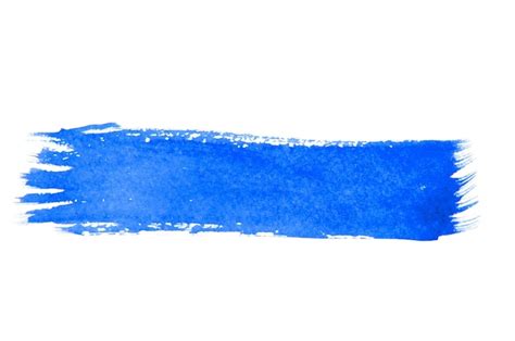 Mancha De Acuarela De Textura De Trazo De Pincel De Pintura Azul