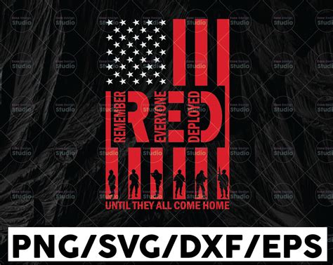 Remember Everyone Deployed Svg Red Friday Svg American Flag Etsy