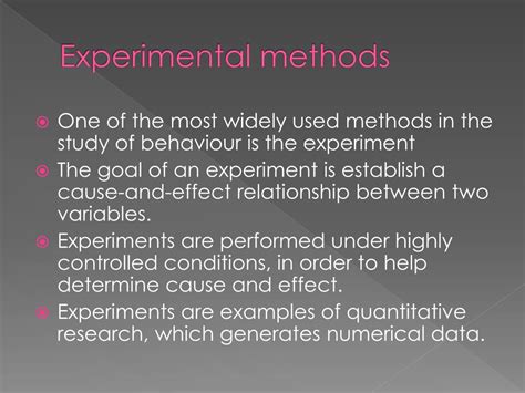 Ppt Research In Psychology Experimental Methods Powerpoint
