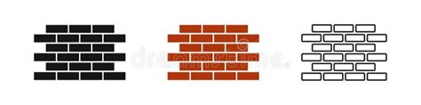 Brick Wall Vector Illustration Brick Walls Collection On White
