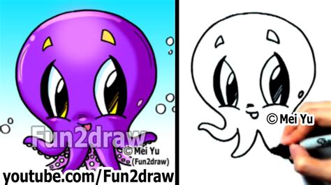 How To Draw Cartoon Characters How To Draw An Octopus Easy Drawings