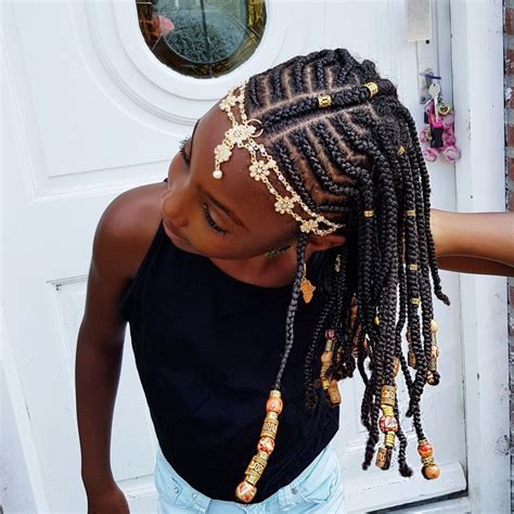 See more ideas about girls braids, braided hairstyles, natural hair styles. Braids and Beads- Natural hairstyles for girls | Girls ...