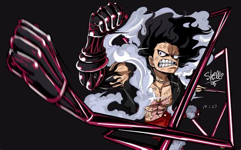 One Piece Monkey D Luffy Gear Four Snakeman Hd Wallpaper Download