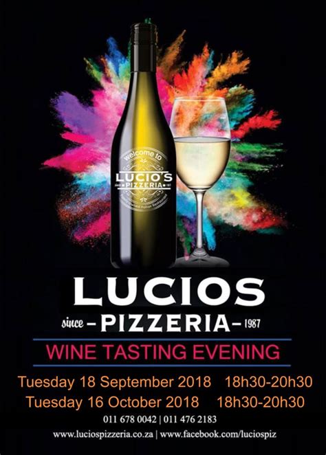 Lucios Wine Tasting Evening Lucios Pizzeria