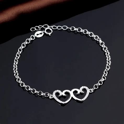 Fashion Charming 925 Sterling Silver Bracelets For Women Buy Silver