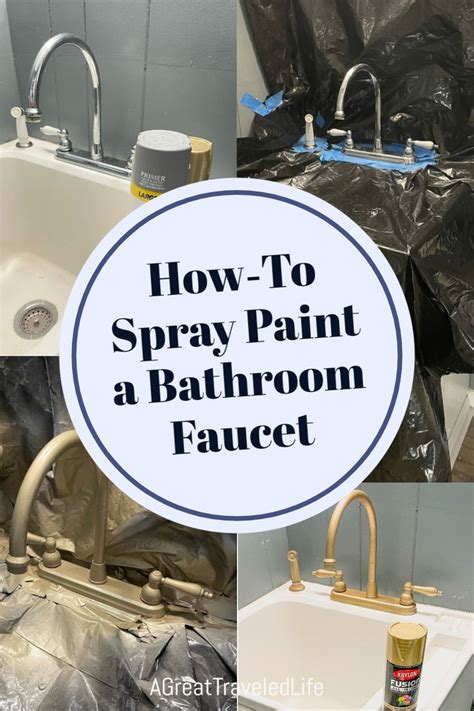 Remove tape 20 minutes after last coat. How-To Spray Paint a Bathroom Faucet in 2021 | Painting ...