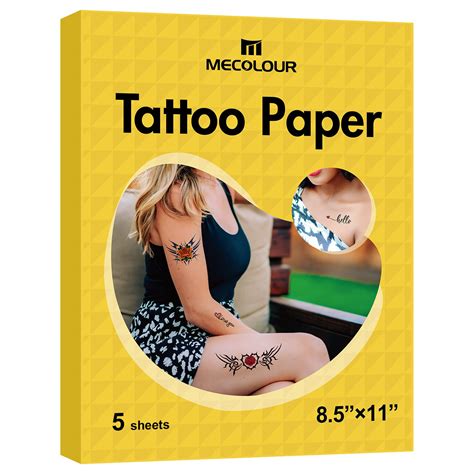 Mecolour Printable Temporary Tattoo Paper 85x11 For Inkjet Printer