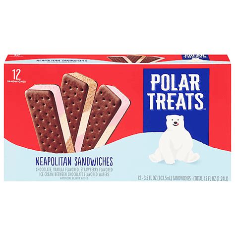 Polar Treats Neapolitan Ice Cream Sandwiches 12 35 Fl Oz Sandwiches