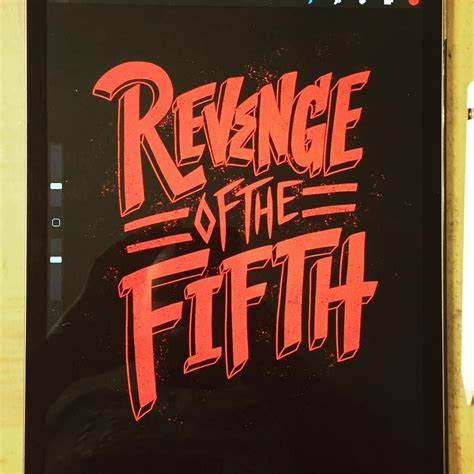 Revenge Of The Fifth Lettering By Jay Roeder Hand Drawn Lettering And