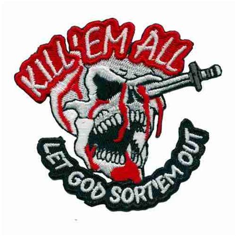 military veteran biker iron kill em all let god sort em out sew on patch other collectable