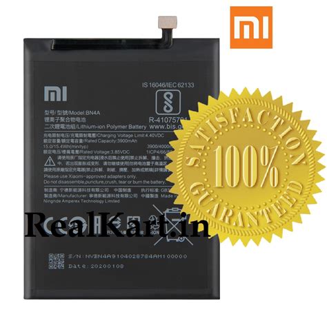 Original Mi Redmi Note 7 Pro Battery Bn4a 4000mah