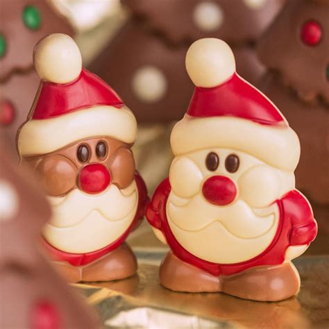 Père Noël En Chocolat Blanc Idée Cadeau Pour Noël