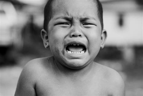 Free Photo Of Child Crying Black And White