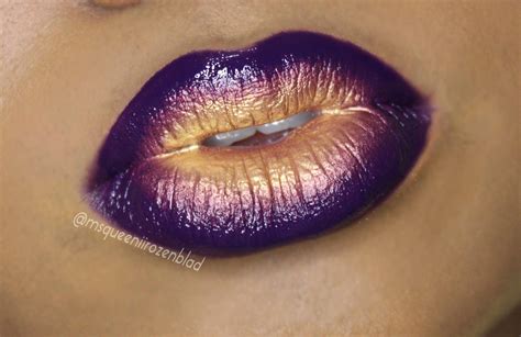 Bold Lips - Ombre lip tutorial -Purple and Gold #Lipcolors ...