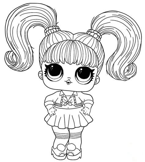 Lol Suprise Doll Baby Lil Sister Coloring Pages - Lol Surprise Doll