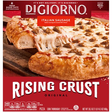 rising crust italian sausage frozen pizza official digiorno®