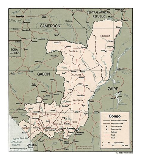 Detallado Político Y Administrativo Mapa De Congo Con Carreteras