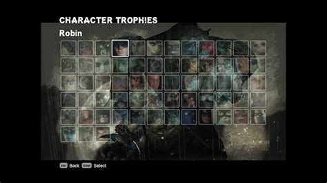 Batman Arkham City All Character Trophies Complete Youtube