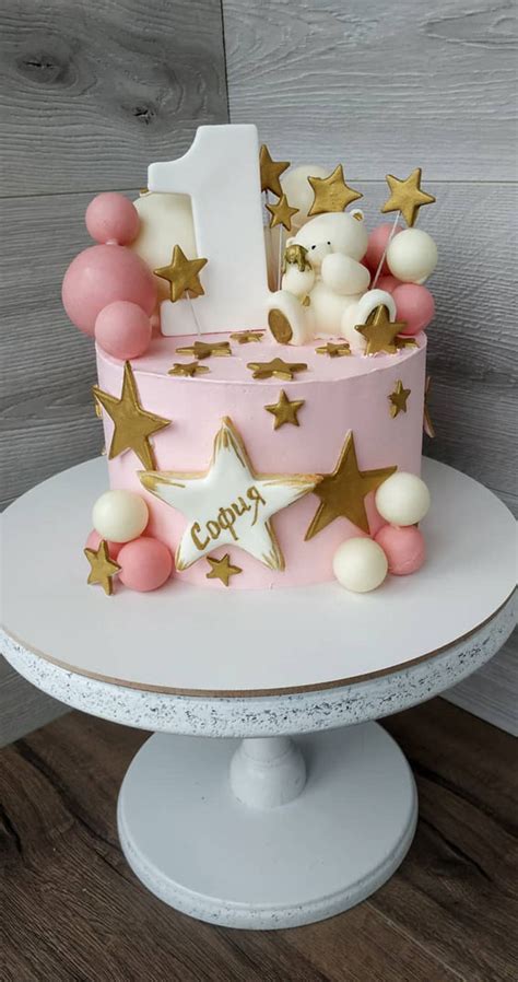Cute Birthday Cakes For All Ages First Birthday Pink Cake