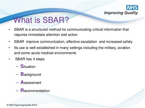 What Is Sbar And Its Examples Example Ng