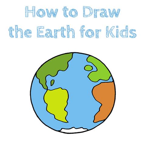 How To Draw The Earth For Kids How To Draw Easy