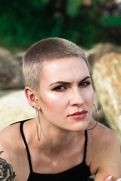 Buzz Cut Hairstyles For Ladies Xonecole Rbl Baldy Baddy Buzzshave Heads