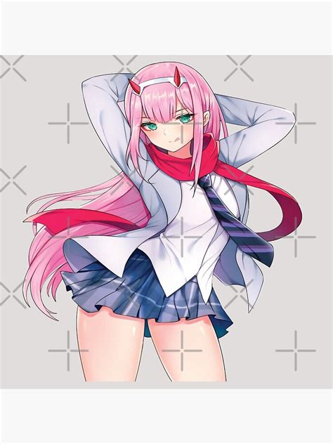 Zero Two Waifu Poster By Minnorita Redbubble