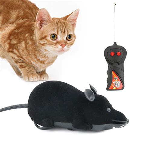 Funny Pet Cat Toy Mice Rc Wireless Gray Rat Mice Toy For Cats Remote
