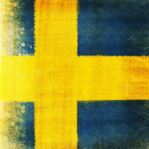 Swedish Flag Painting By Setsiri Silapasuwanchai