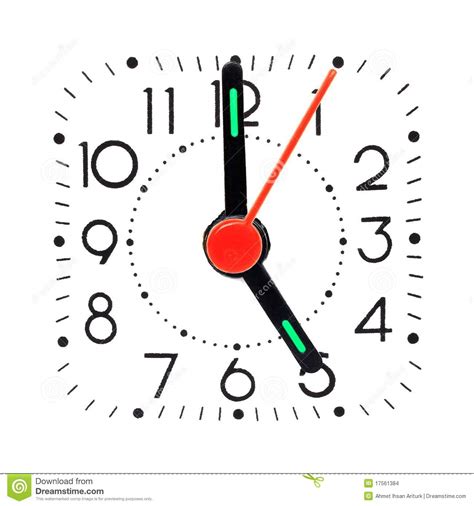Clock Showing 5 Oclock Stock Images Image 17561384