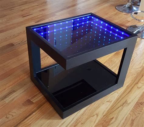 Black Coffee Table With Cool Illusion Lights Featuring Etsy In 2021