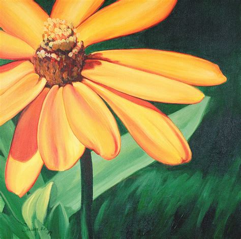 Yellow Flower Painting By Carlynne Hershberger Fine Art America