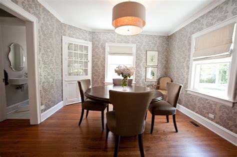 10 Dining Room Designs With Damask Wallpaper Patterns
