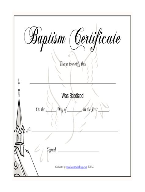 Baptism Certificates Templates Fill Online Printable Intended For