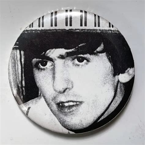 Vintage 1970s George Harrison Pin 225 Badge The Beatles Button