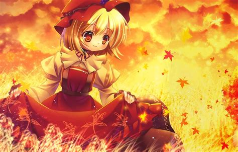 Wallpaper Autumn Leaves Anime Girl Falling Leaves Images For