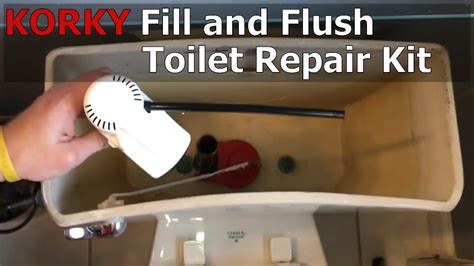 How To Install Korky Fill Valve And Flush Toilet Repair Kit Quietfill