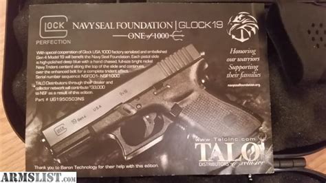 Armslist For Sale Glock 19 Navy Seals Edition Talo Gen 4