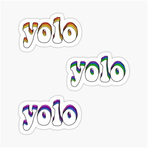 Yolo Sticker Pack Sticker For Sale By Emilyschloss Redbubble